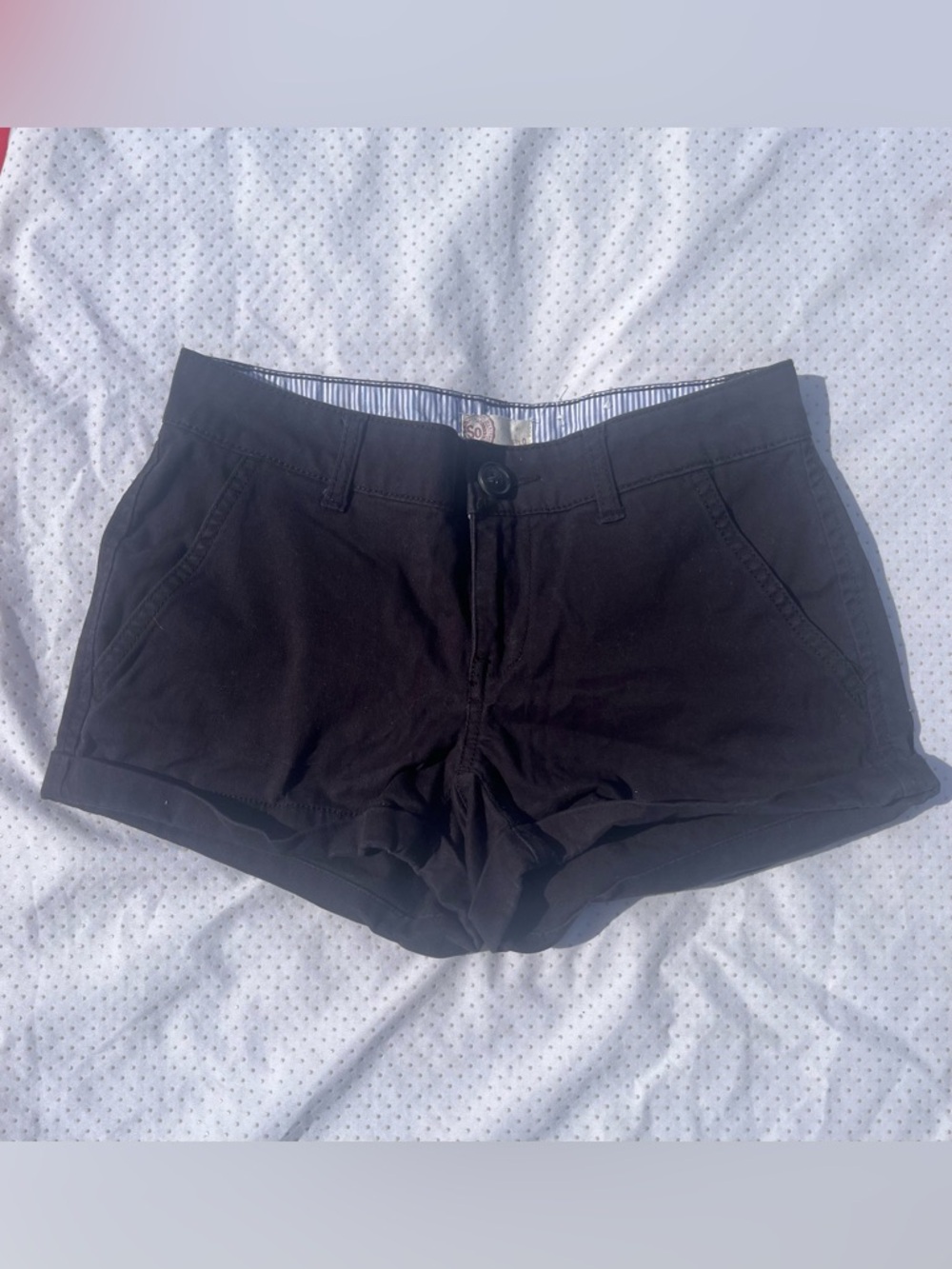 SO Black Lowrise Cotton Shorts 0